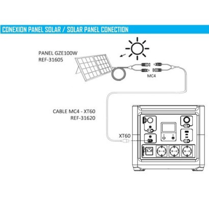 Кабель-перехідник GENERGY ZERO XT60 — MC4 (0,5 м)